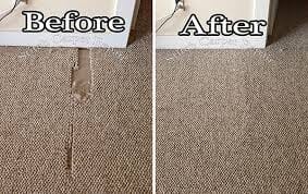 before and after carpet repair